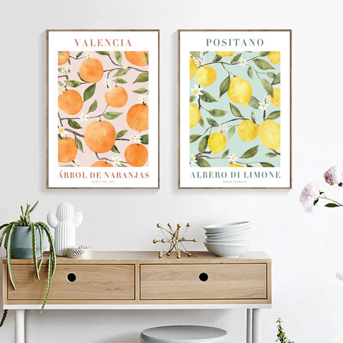 Abstract Vintage Plant Wall Art